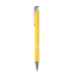 RQ 013 Y - BOLÍGRAFO AROS AMARILLO (AMARILLO / ALUMINIO) - Imagen 2