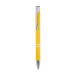 RQ 013 Y - BOLÍGRAFO AROS AMARILLO (AMARILLO / ALUMINIO) - Imagen 3