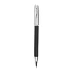 RQ 1002 - BOLÍGRAFO ROLLER BALL (NEGRO / ACERO INOXIDABLE)