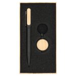 SET 014 N - SET DE OFICINA LAVAUX (NEGRO / METAL / BAMBU)