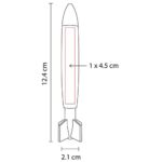 SH 1710 S - BOLÍGRAFO ROCKET (PLATA / PLASTICO) - Imagen 5