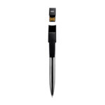 SH 2220 N - BOLÍGRAFO USB 8 GB SHELL (NEGRO / ACERO INOXIDABLE) - Imagen 3