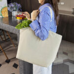 SIN 008 BE - BOLSA ZEDER BEIGE (BEIGE / ALGODON RECICLADO) - Imagen 4