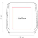 SIN 161 R - BOLSA-MOCHILA IVORY ROJO (ROJO / ALGODON RECICLADO) - Imagen 2