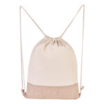 SIN 243 BE - BOLSA-MOCHILA CABS (BEIGE / ALGODON / YUTE) - Imagen 4