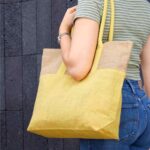 SIN 288 Y - BOLSA GRECIA AMARILLO (AMARILLO / YUTE / ALGODON) - Imagen 3