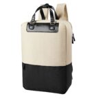 SIN 293 N - MOCHILA DUBLU NEGRO (NEGRO / POLIESTER / CURPIEL)
