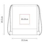 SIN 322 R - BOLSA-MOCHILA BAZMAN ROJO (ROJO / NON WOVEN) - Imagen 3