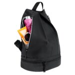 SIN 416 N - MOCHILA SACCA (NEGRO / CURPIEL / POLIESTER) - Imagen 3