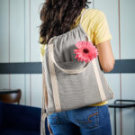 SIN 611 BE - BOLSA-MOCHILA VATT (BEIGE / ALGODON RECICLADO) - Imagen 5