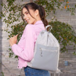 SIN 616 G - BOLSA-MOCHILA NUVEM (GRIS / POLIESTER / CURPIEL) - Imagen 4