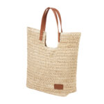 SIN 767 BE - BOLSA CUZCO BEIGE (BEIGE / PAJA DE PAPEL / CURPIEL / POLIESTER) - Imagen 6