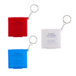 SLD 052 B - LLAVERO CON PADS DE ALCOHOL BLANCO (BLANCO / PLASTICO) - Imagen 3