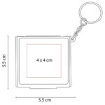 SLD 052 B - LLAVERO CON PADS DE ALCOHOL BLANCO (BLANCO / PLASTICO) - Imagen 2