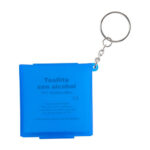 SLD 052 A - LLAVERO CON PADS DE ALCOHOL AZUL (AZUL / PLASTICO)