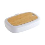 SLD 057 B - CAJA SANITIZADORA-CARGADOR NAGOY (BLANCO / PLASTICO / BAMBU) - Imagen 5