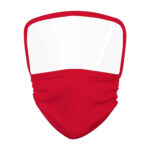 SLD 067 R - CARETA CON CUBREBOCAS QUEBEC ROJO (ROJO / POLIESTER CUBREBOCAS / PET CALIBRE 15 CARETA)