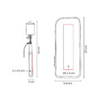 SLF 004 G - SELFIE STICK SURNA GRIS METÁLICO (GRIS METALICO / PLASTICO / ALUMINIO) - Imagen 5