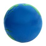 SOC 013 W - PELOTA ANTI-STRESS MUNDO (AZUL CON VERDE / PU) - Imagen 2