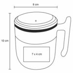 T 100 TAZA CARTAGENA  (GRIS / ACERO INOXIDABLE) - Imagen 2