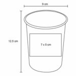 T 127 VASO CUP  (BLANCO / ACERO INOXIDABLE) - Imagen 2