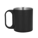 T 72 TAZA MOKA  (NEGRO / ACERO INOXIDABLE)