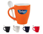 TAZA BICOLOR C/CUCHARA 12 OZ LONDON TAC11 AZUL COBALTO (Cerámica) - Imagen 3