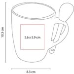 TAZ 005 R - TAZA MOFFY ROJO (ROJO / CERAMICA) - Imagen 3