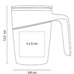 TAZ 018 B - TAZA ATBARA (BLANCO / PLASTICO / ACERO INOXIDABLE) - Imagen 6