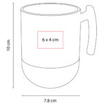 TAZ 038 B - TAZA BIKANER BLANCO (BLANCO / PORCELANA / CORCHO) - Imagen 3