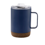 TAZ 041 A - TAZA SAVOR AZUL (AZUL / ACERO INOXIDABLE / CORCHO / PLASTICO)