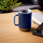 TAZ 041 A - TAZA SAVOR AZUL (AZUL / ACERO INOXIDABLE / CORCHO / PLASTICO) - Imagen 4