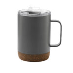TAZ 041 G - TAZA SAVOR GRIS (GRIS / ACERO INOXIDABLE / CORCHO / PLASTICO)