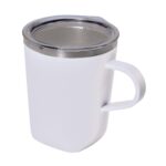 TAZ 049 B - TAZA BOLLE BLANCO (BLANCO / ACERO INOXIDABLE / PLASTICO)