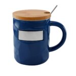 TAZ 055 A - TAZA BAMBUSA AZUL (AZUL / CERAMICA / BAMBU / ACERO INOXIDABLE / METAL) - Imagen 2