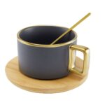 TAZ 057 G - TAZA MABUM GRIS (GRIS / CERAMICA / BAMBU)