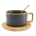 TAZ 057 G - TAZA MABUM GRIS (GRIS / CERAMICA / BAMBU) - Imagen 2
