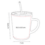 TAZ 059 O - TAZA PARA SUBLIMAR BANAO NARANJA (NARANJA / VIDRIO / PLASTICO / SILICON) - Imagen 4