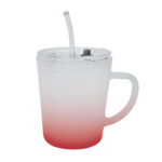 TAZ 059 R - TAZA PARA SUBLIMAR BANAO ROJO (ROJO / VIDRIO / PLASTICO / SILICON) - Imagen 2