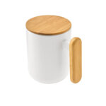 TAZ 060 B - TAZA HANOI BLANCO (BLANCO / CERAMICA / BAMBU) - Imagen 2