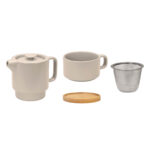 TAZ 066 BE - TAZA TETERA HUNNI BEIGE (BEIGE / CERAMICA / BAMBU) - Imagen 3