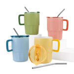 TAZ 067 O - TAZA CORALINE NARANJA (NARANJA / CERAMICA / PLASTICO / ACERO INOXIDABLE) - Imagen 5