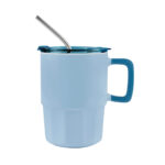 TAZ 067 A - TAZA CORALINE AZUL (AZUL / CERAMICA / PLASTICO / ACERO INOXIDABLE) - Imagen 5