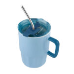 TAZ 067 A - TAZA CORALINE AZUL (AZUL / CERAMICA / PLASTICO / ACERO INOXIDABLE) - Imagen 3