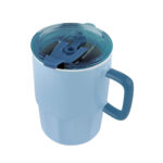TAZ 067 A - TAZA CORALINE AZUL (AZUL / CERAMICA / PLASTICO / ACERO INOXIDABLE) - Imagen 2