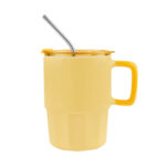 TAZ 067 Y - TAZA CORALINE AMARILLO (AMARILLO / CERAMICA / PLASTICO / ACERO INOXIDABLE) - Imagen 4