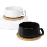 TAZ 070 N - TAZA WUHAN NEGRO (NEGRO / CERAMICA / BAMBU) - Imagen 6