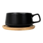 TAZ 070 N - TAZA WUHAN NEGRO (NEGRO / CERAMICA / BAMBU) - Imagen 4
