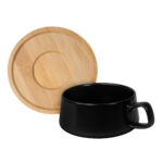 TAZ 070 N - TAZA WUHAN NEGRO (NEGRO / CERAMICA / BAMBU) - Imagen 3