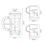 TMPS 190 G - SET CAFETERO AJACCIO (GRIS / VIDRIO BOROSILICATO/ ACERO INOXIDABLE / PLASTICO) - Imagen 8